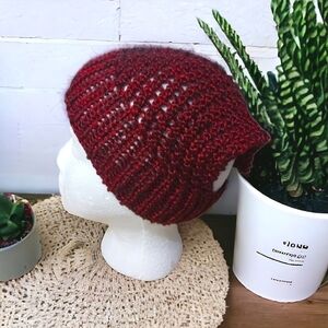 Hand Knit Cottagecore Bandana Size Youth/Sm Adult